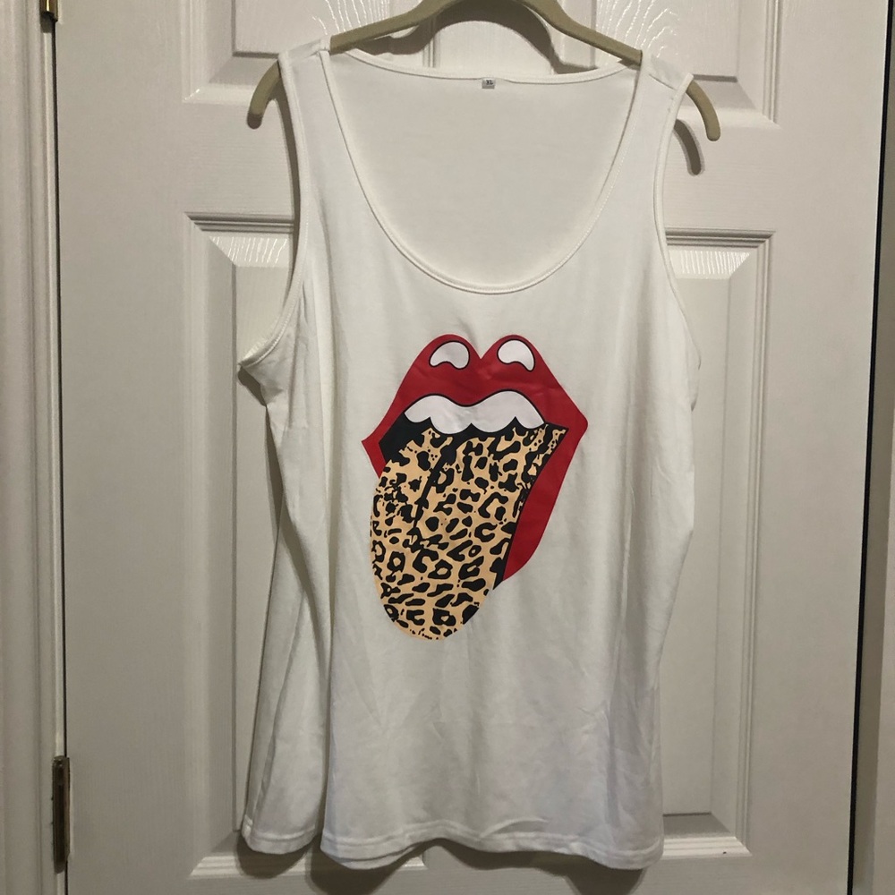 Rolling Stones White Tank Top